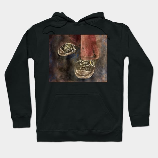 Muddy Sneakers Hoodie by teenamarie23art